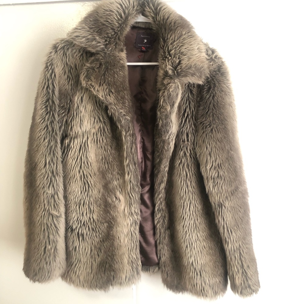 Faux fur coat from Forever 21